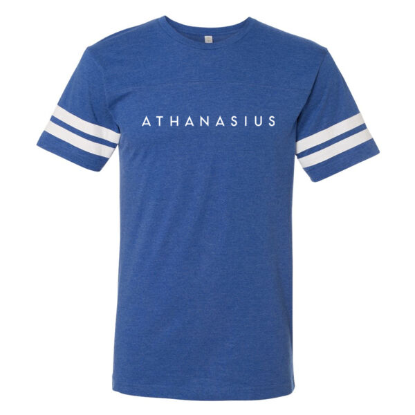 LAT - Adult Football Fine Jersey Tee - Printed Logos Thumbnail