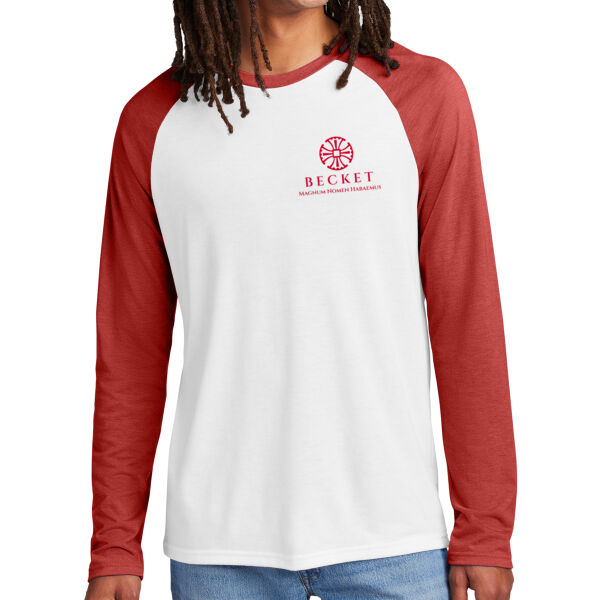 Allmade Unisex Tri-Blend Long Sleeve Colorblock Raglan - Printed Logo Thumbnail