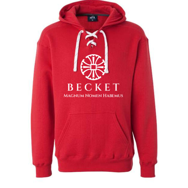 J.America - Sport Lace Hooded Sweatshirt - Printed Logo Thumbnail